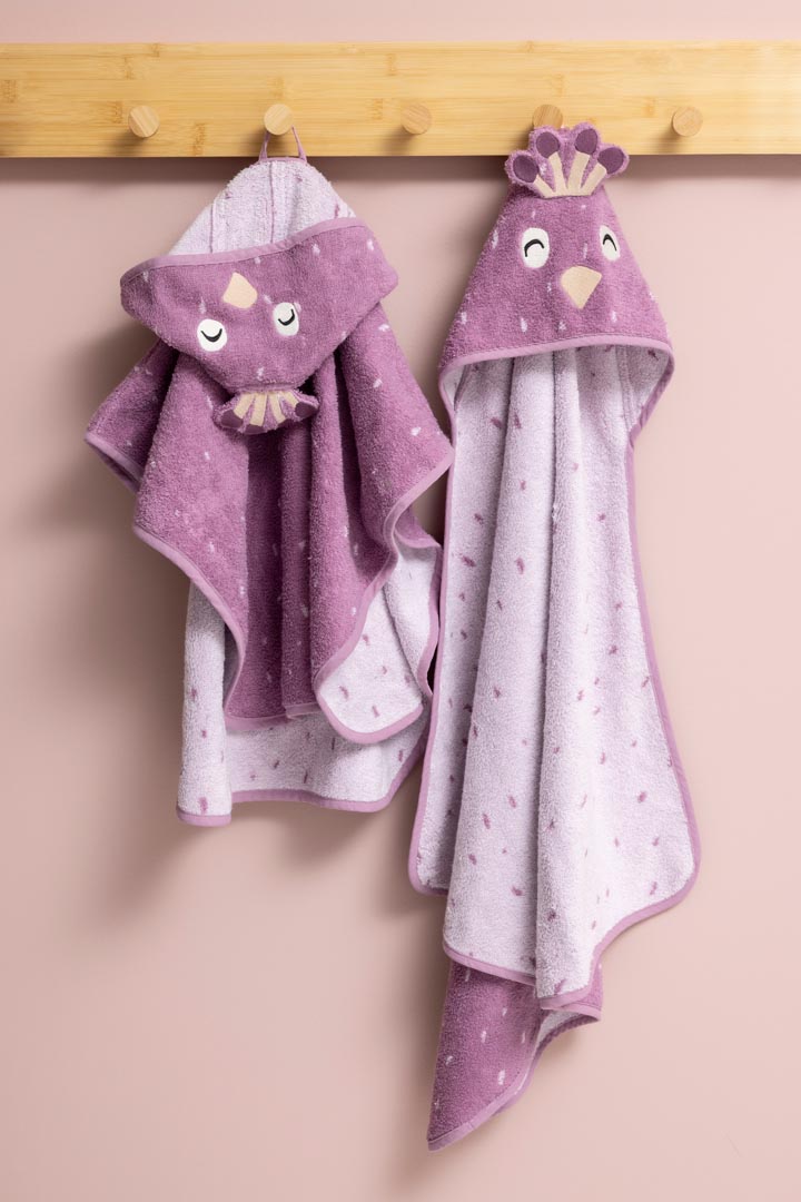 Kapuzenbadetuch | 75x75cm - Mrs. Peacock